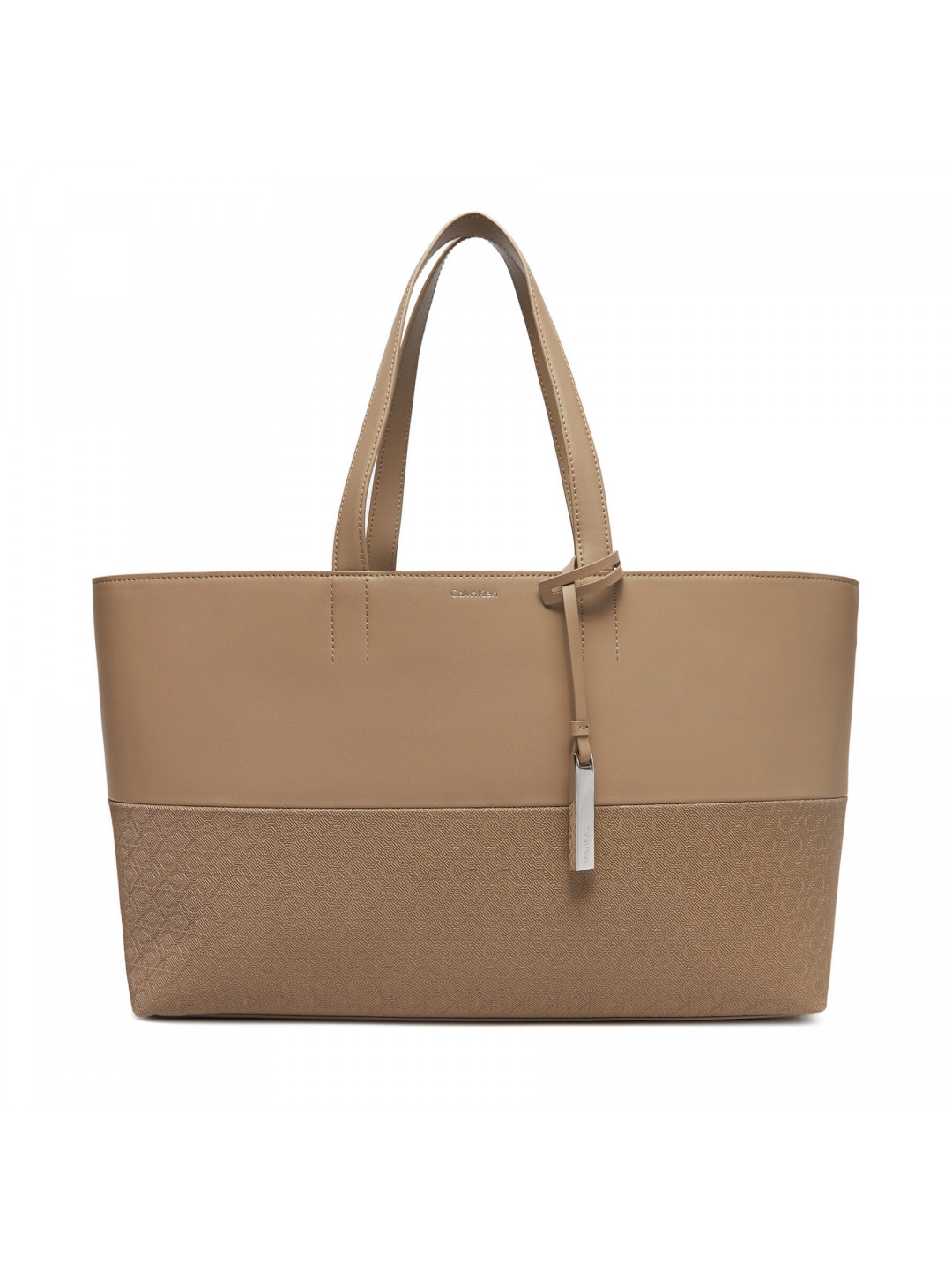 Kabelka Calvin Klein Ck Mixmedia Shopper Mono K60K613166 Béžová
